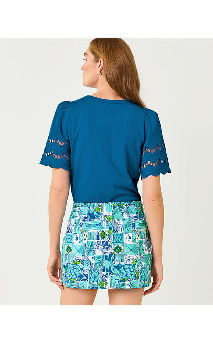 SEBENE KNIT TOP, NASSAU BLUE