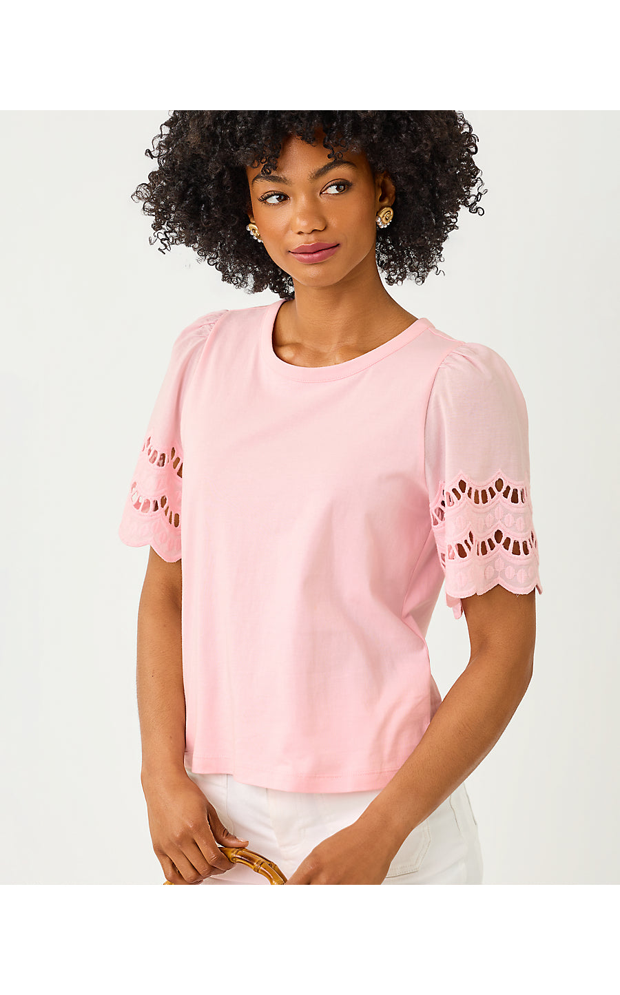 SEBENE KNIT TOP, PINK MUSE