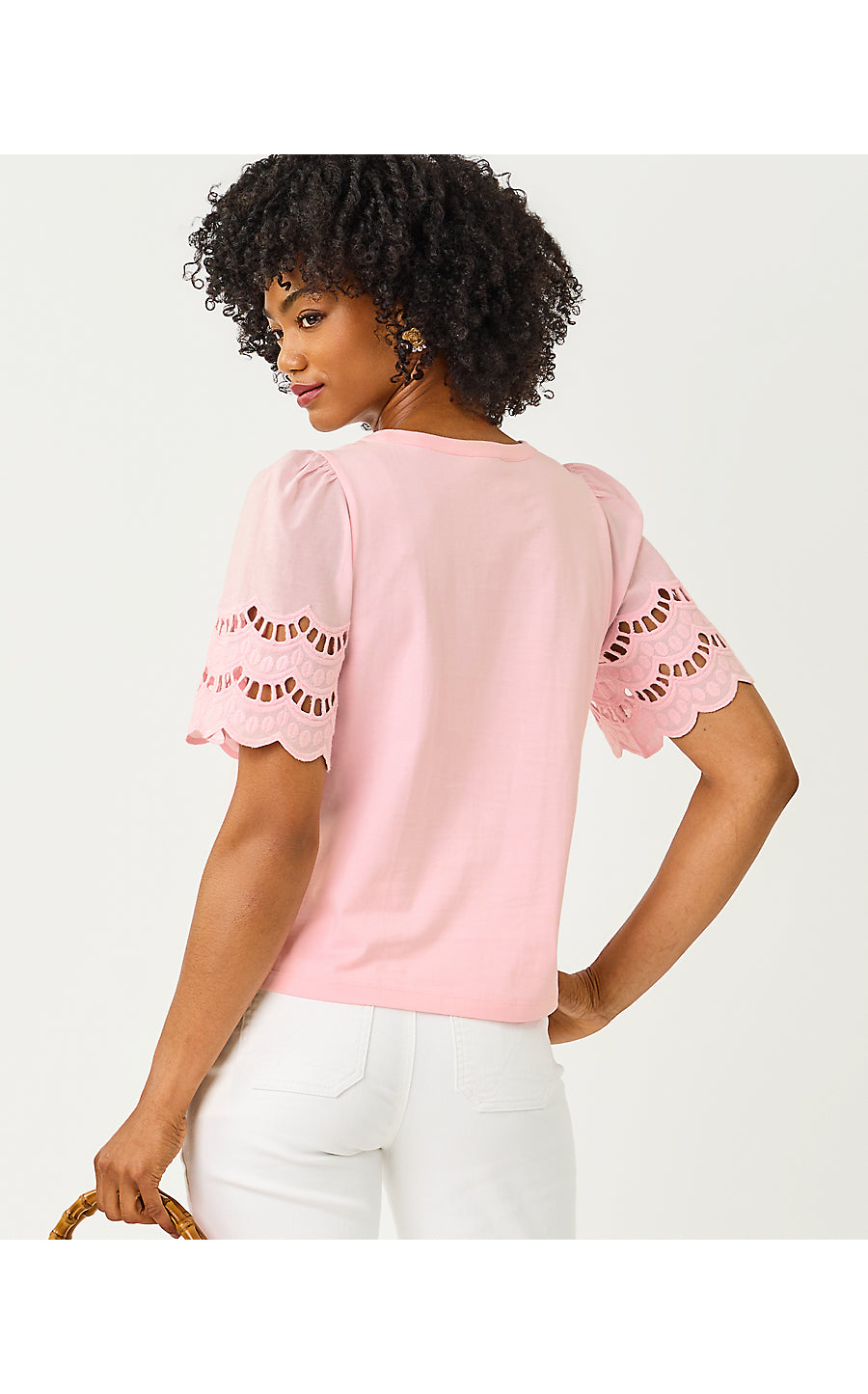 SEBENE KNIT TOP, PINK MUSE