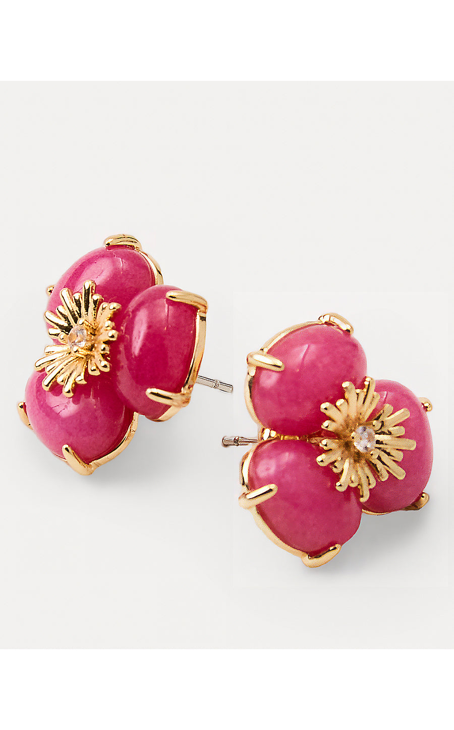CAMOUFLAGE CATWALK EARRINGS, PINK ASTER