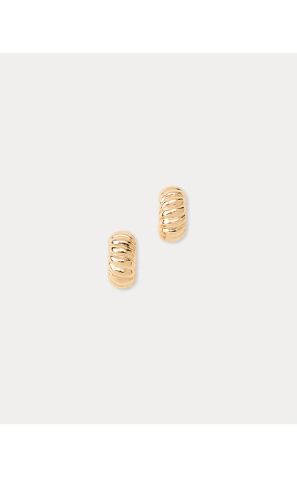 SYMPEONY EARRINGS, GOLD METALLIC