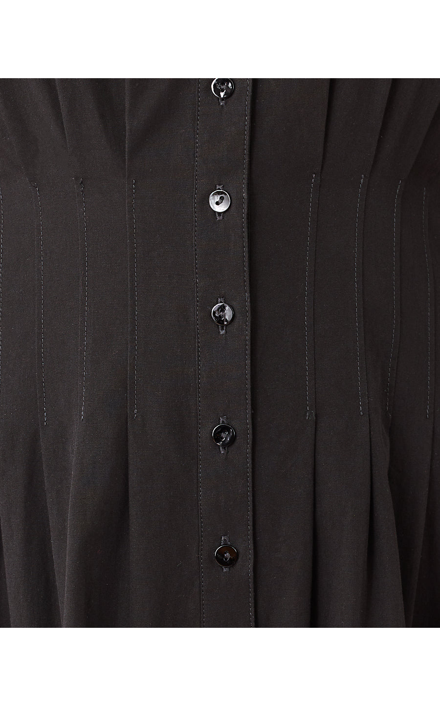 WAYLAND MIDI DRESS, NOIR SCALLOPED EYELET BORDER POPLIN