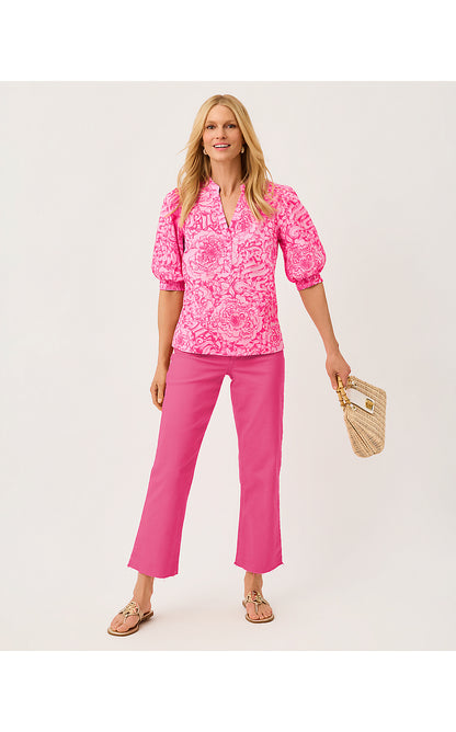 MIALEIGH TOP, PINK ASTER A ROSE BY ANY OTHER NAME