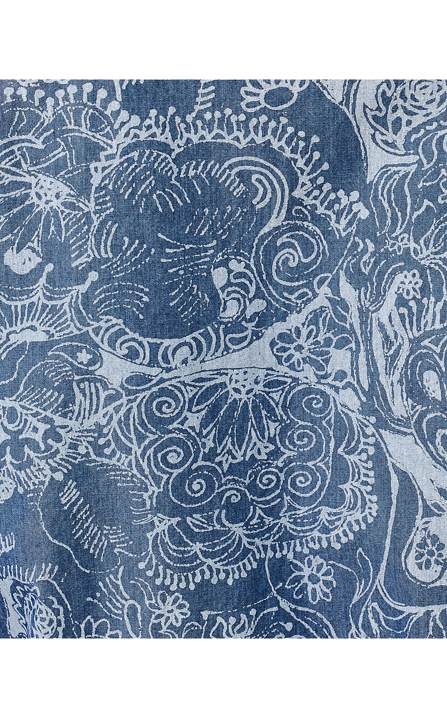 MIALEIGH ELBOW SLEEVE DRESS, INDIGO ALL DAY CHAMBRAY PAISLEY PARADE PIGMENT