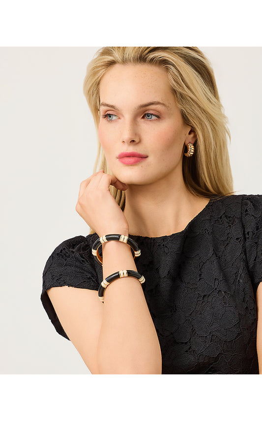 BLUSHING BLOOMS BRACELET, NOIR