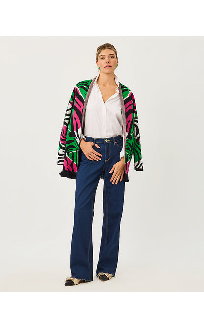 NOBLE JACQUARD CARDIGAN, COCONUT OVERSIZED BIG IRV JACQUARD