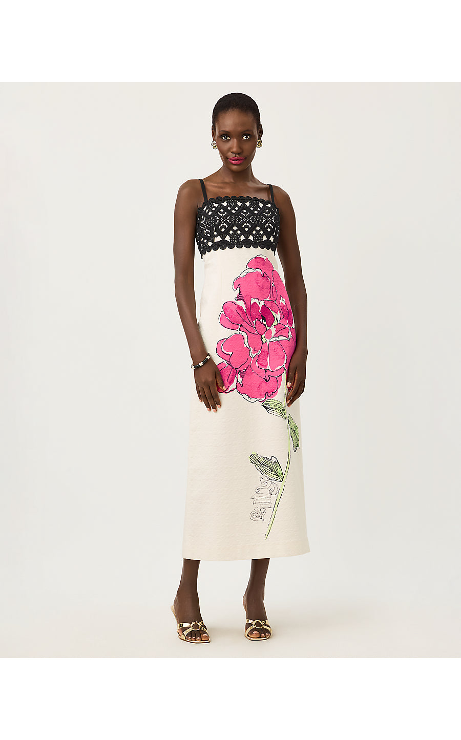 VENA STRETCH MAXI DRESS, COCONUT OVERSIZED BIG LILLYS ENGINEERED WOVEN MAXI
