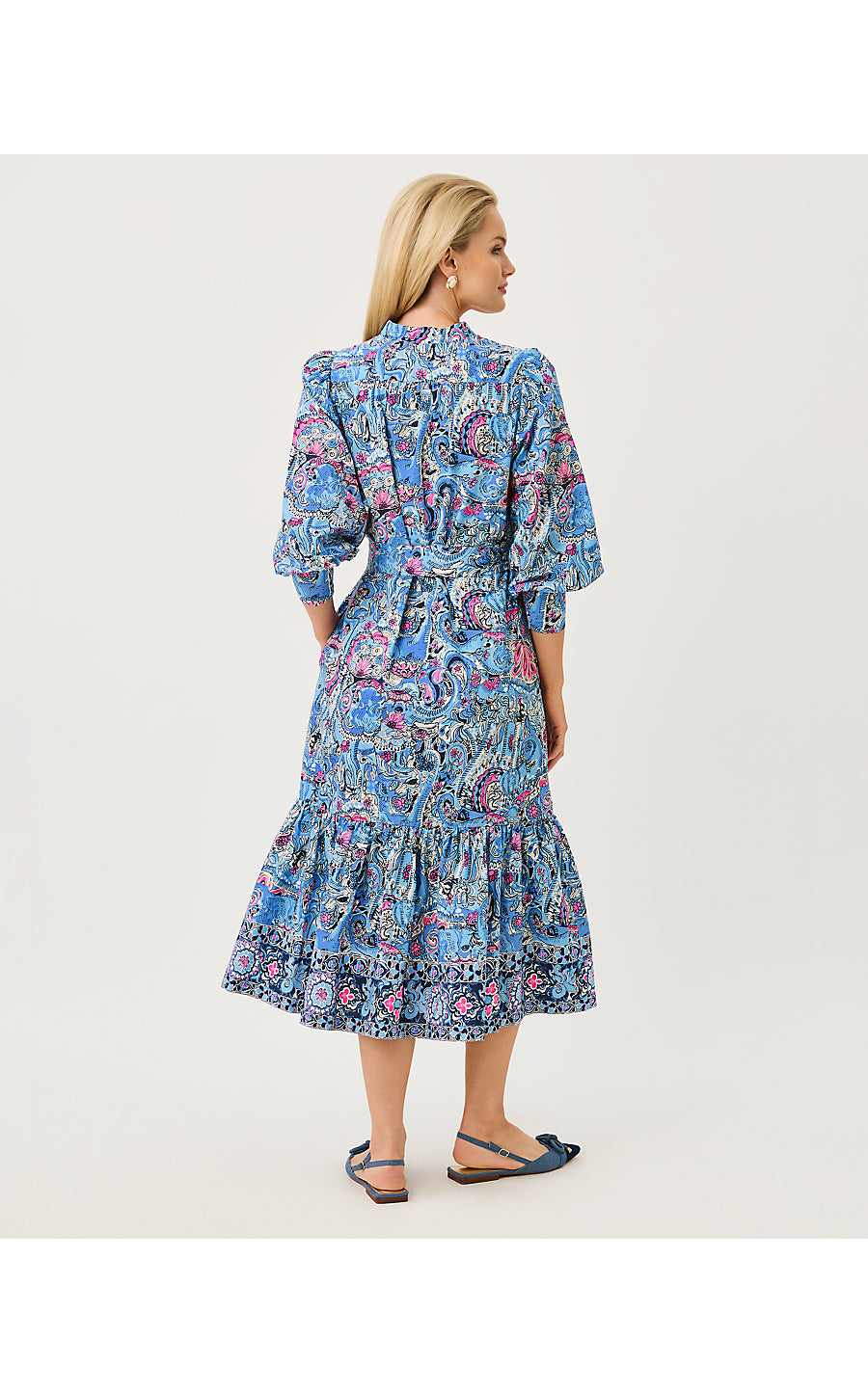 DRENA MIDI DRESS, MULTI PAISLEY PARADE ENGINEERED WOVEN SHIRTDRESS