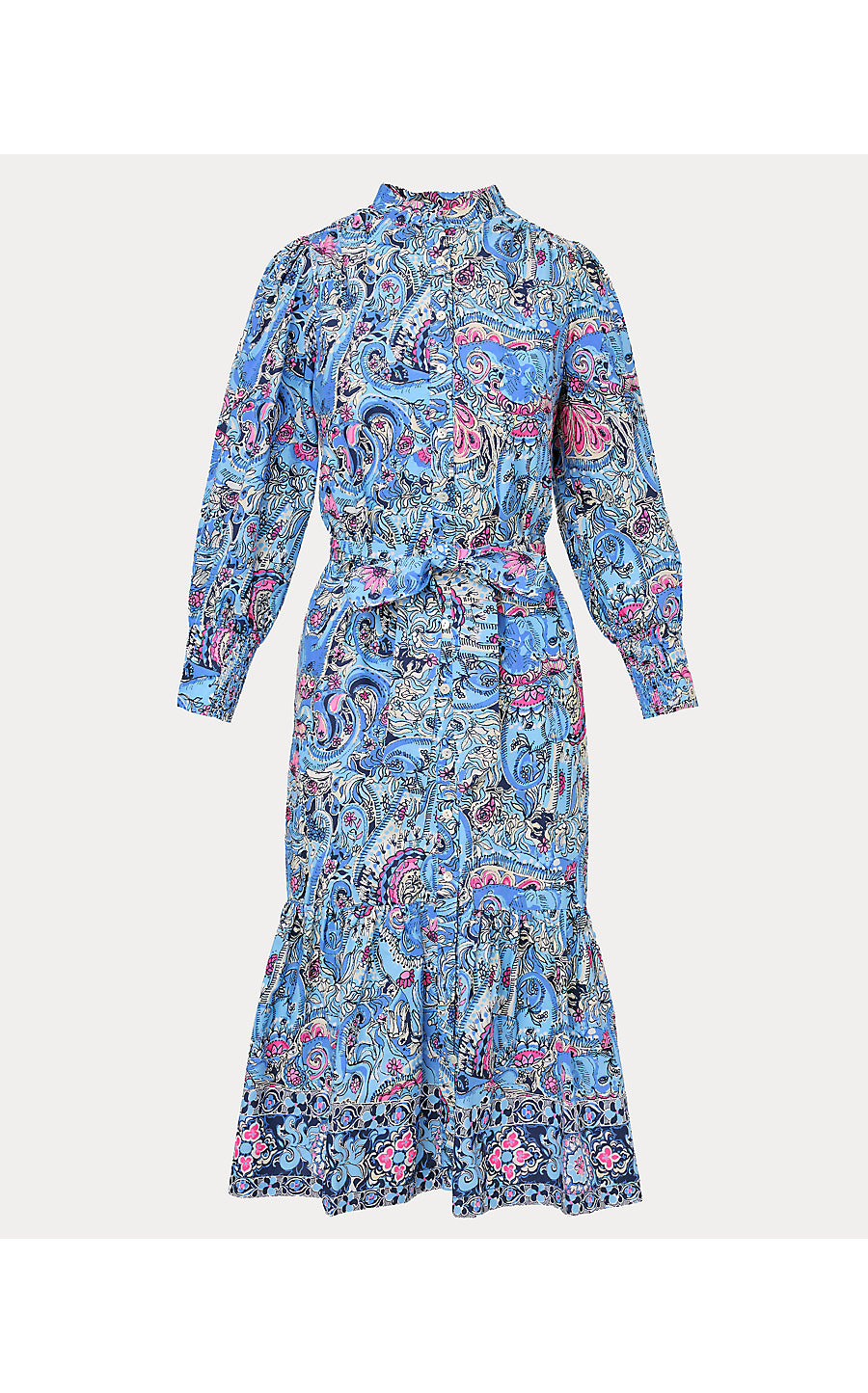DRENA MIDI DRESS, MULTI PAISLEY PARADE ENGINEERED WOVEN SHIRTDRESS