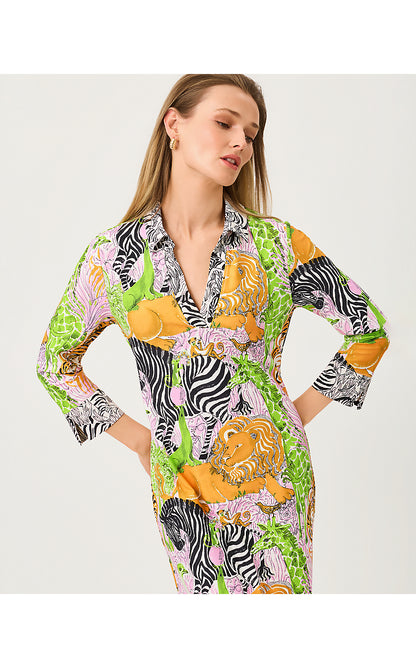 MANDI UPF 50+ MIDI DRESS, MULTI LILLYS ZOO ENGINEERED CHILLYLILLY MIDI