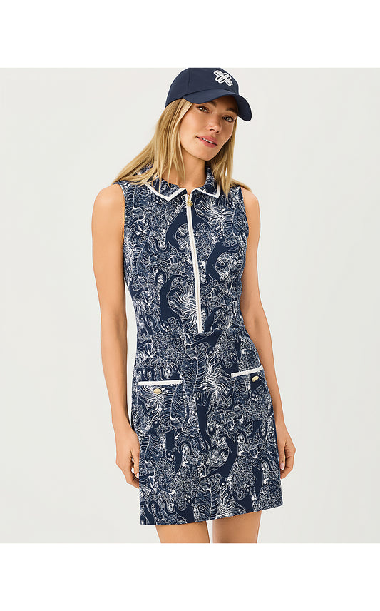 CATARINA DRESS UPF 50+, LOW TIDE NAVY LIL PALM PROWL GOLF