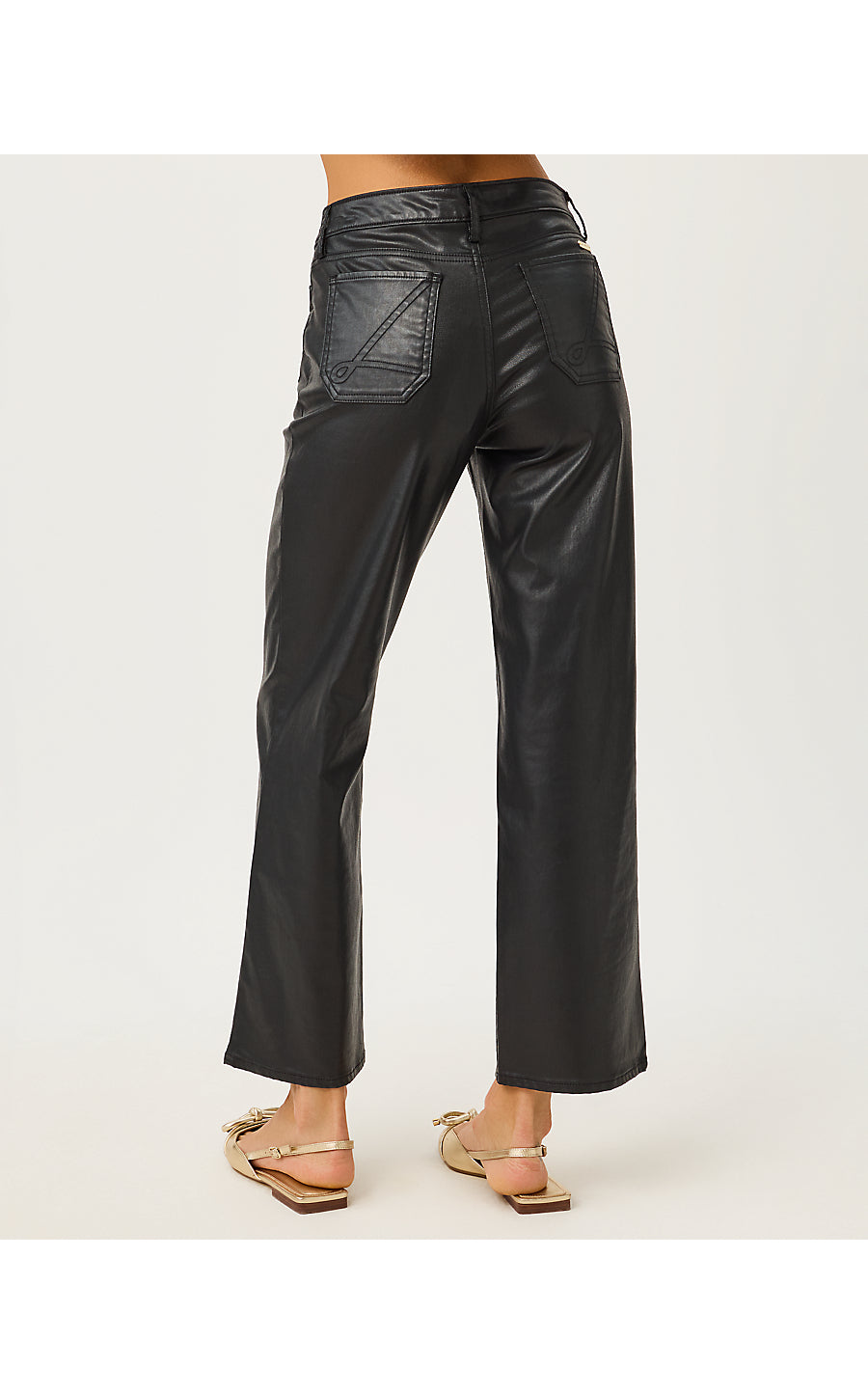 HARLEEN HIGH RISE COATED JEAN, NOIR