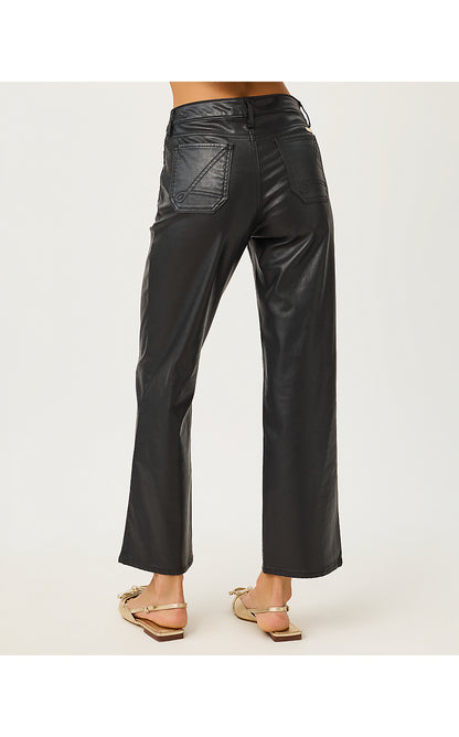 HARLEEN HIGH RISE COATED JEAN, NOIR