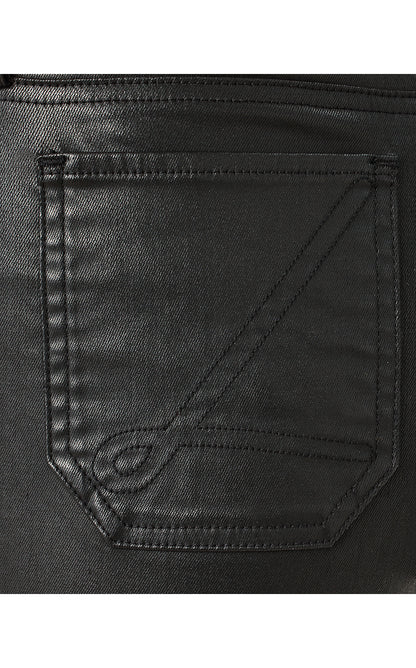 HARLEEN HIGH RISE COATED JEAN, NOIR