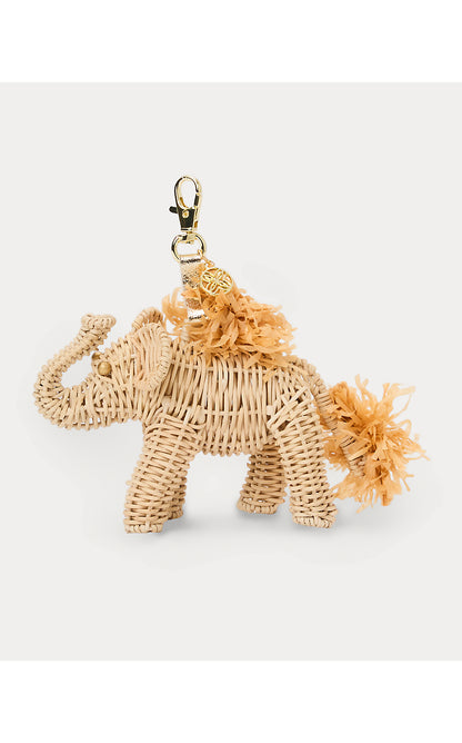 GWP ELEPHANT BAG CHARM, NATURAL