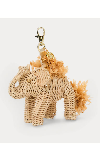 GWP ELEPHANT BAG CHARM, NATURAL