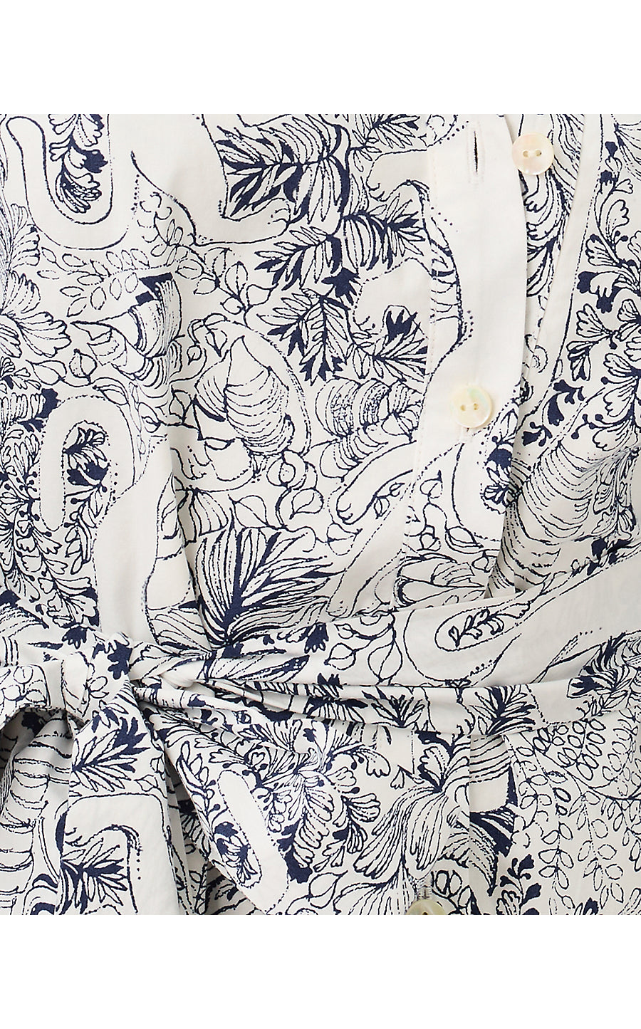 DRENA DRESS, COCONUT LIL PALM PROWL
