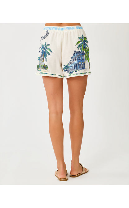 CROIX LINEN SHORT, COCONUT KEY WEST TOILE ENGINEERED SHORT