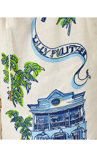CROIX LINEN SHORT, COCONUT KEY WEST TOILE ENGINEERED SHORT