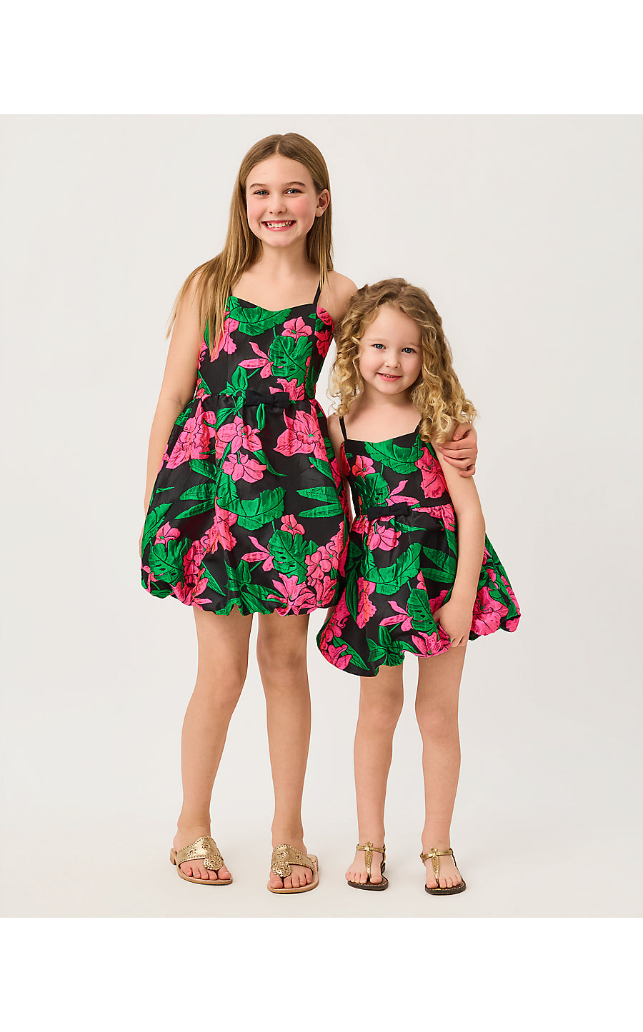MINI BOWMAN DRESS, NOIR JUNGLE BOUQUET JACQUARD