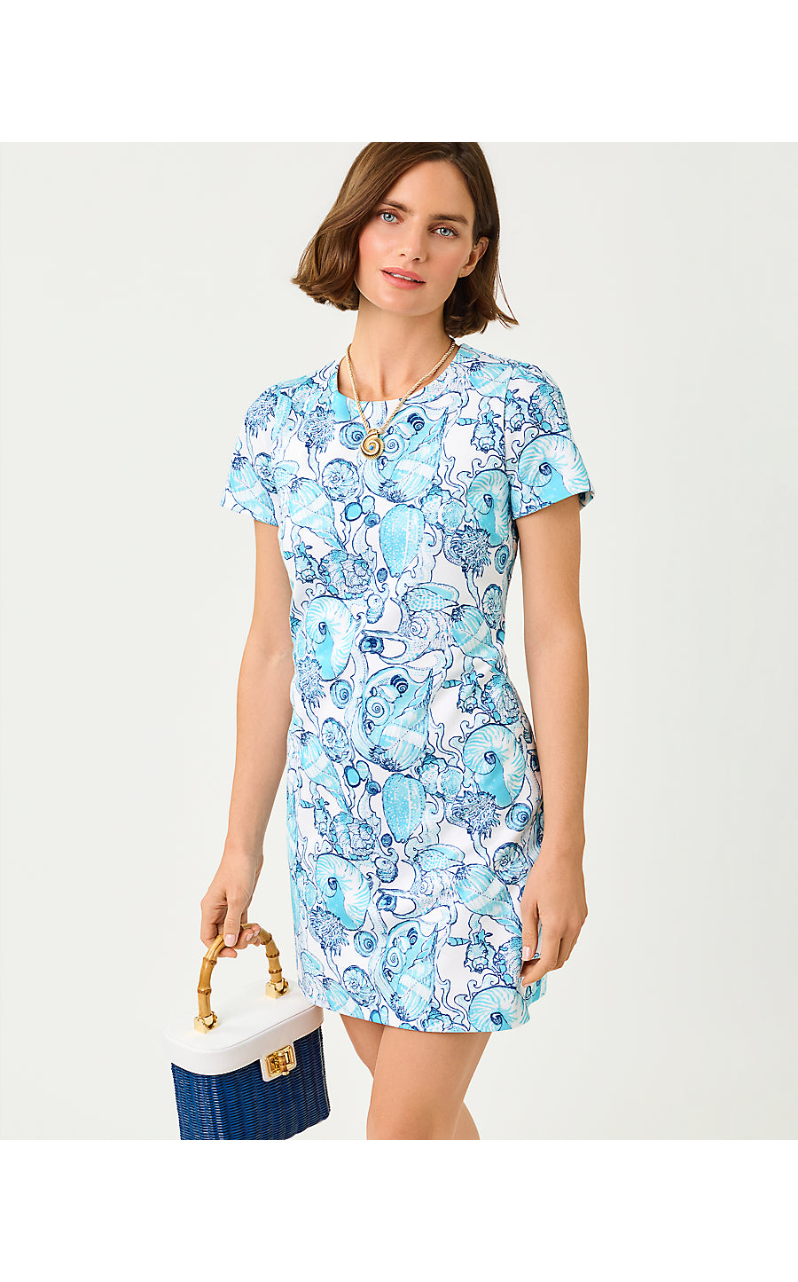 MELODIE SKIRTED ROMPER, RESORT WHITE SHELL SHINE