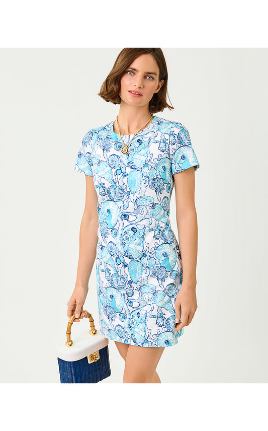 MELODIE SKIRTED ROMPER, RESORT WHITE SHELL SHINE