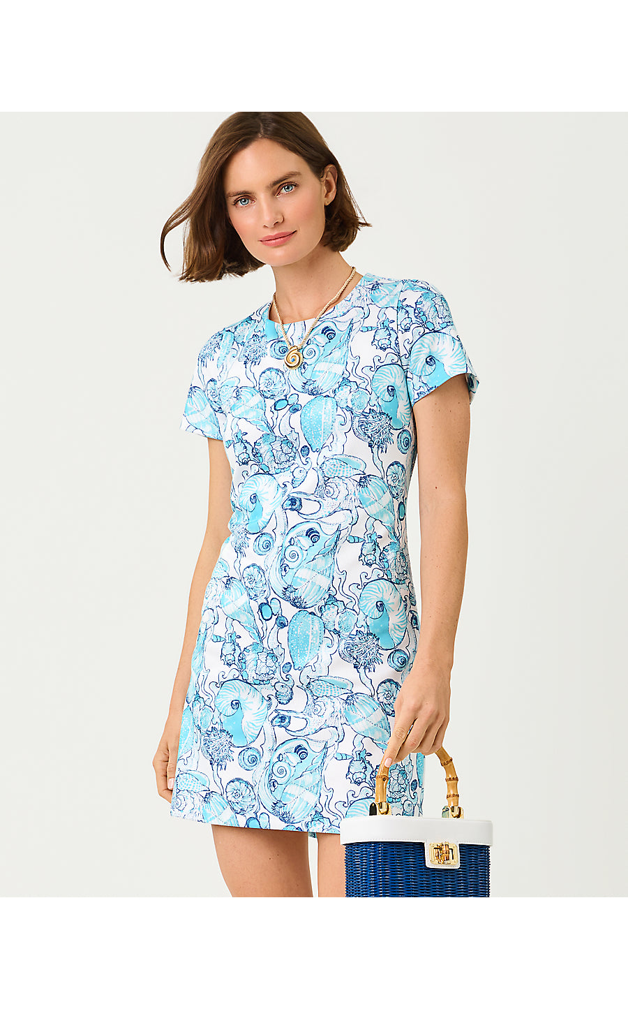 MELODIE SKIRTED ROMPER, RESORT WHITE SHELL SHINE