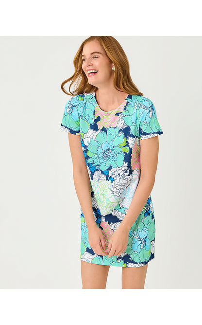 MELODIE SKIRTED ROMPER, STARLIGHT NAVY TENNESSEES HIBISCUS