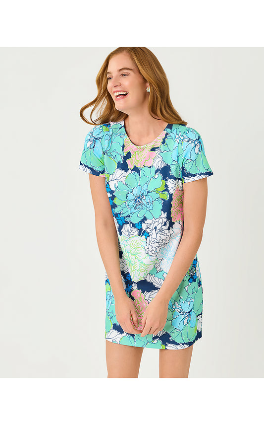 MELODIE SKIRTED ROMPER, STARLIGHT NAVY TENNESSEES HIBISCUS