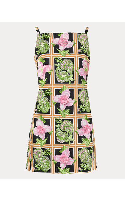CHELLY SHIFT ROMPER, ONYX WINDOW SHOPPER