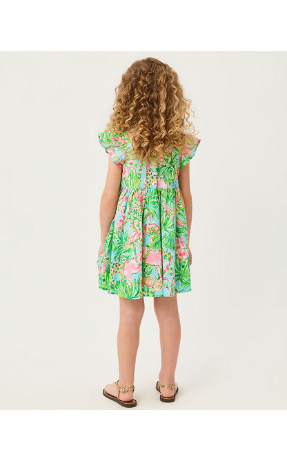 ANIKA BOW DRESS, MULTI ON PARADE