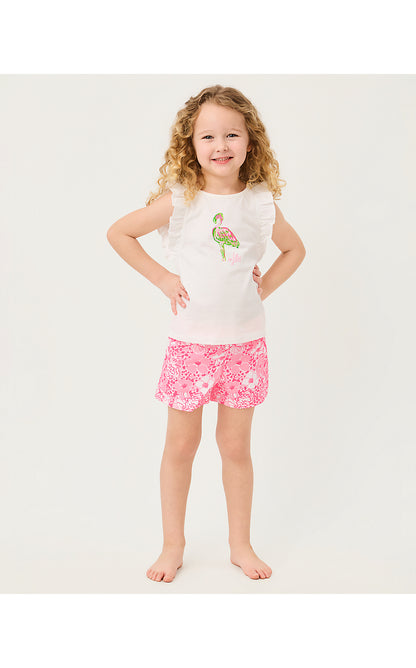 CHICKIE RUFFLE TOP, MULTI ON PARADE GRAPHIC