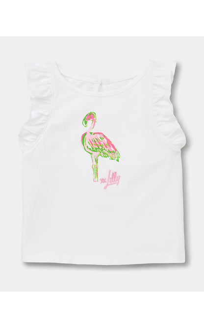 CHICKIE RUFFLE TOP, MULTI ON PARADE GRAPHIC
