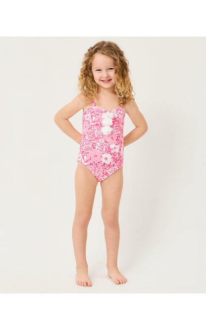MADDIE FLOWER SWIMSUIT, CONCH SHELL PINK BURST OF JOY