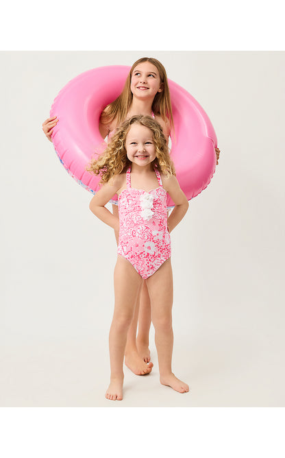MADDIE FLOWER SWIMSUIT, CONCH SHELL PINK BURST OF JOY