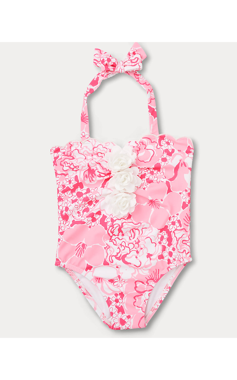 MADDIE FLOWER SWIMSUIT, CONCH SHELL PINK BURST OF JOY