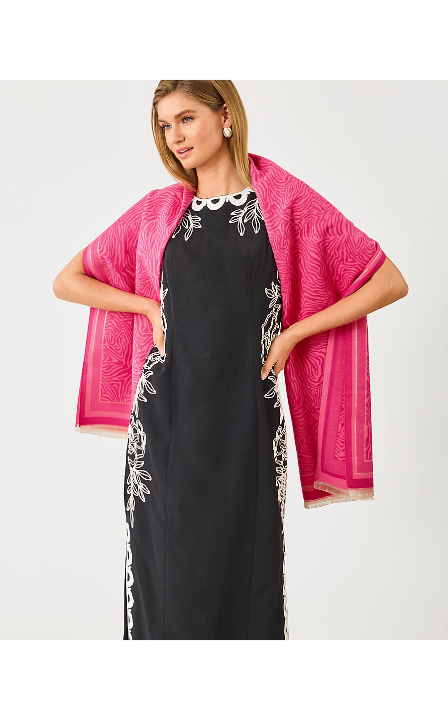 GWP SCARF, PINK ASTER CAMOUFLAGE CATWALK GWP WRAP