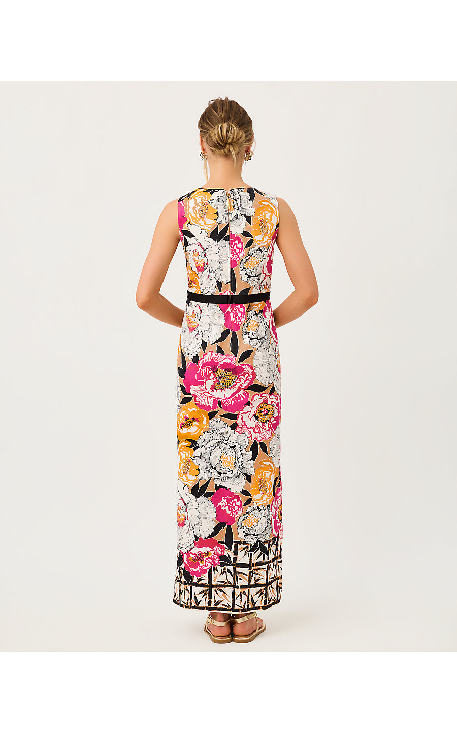SAYBINE STRETCH MAXI SHIFT, ICED LATTE PEONY PERFECTION ENGINEERED WOVEN MAXI SHIFT