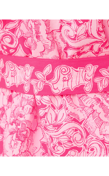 DRENA DRESS, PINK ASTER A ROSE BY ANY OTHER NAME ENGINEERED WOVEN DRESS