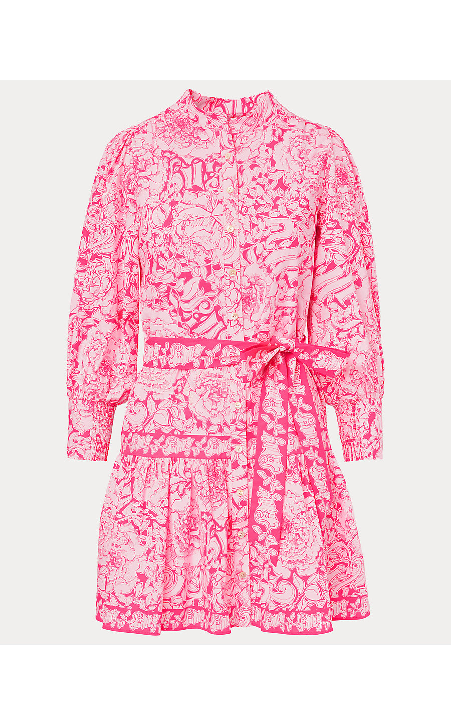 DRENA DRESS, PINK ASTER A ROSE BY ANY OTHER NAME ENGINEERED WOVEN DRESS