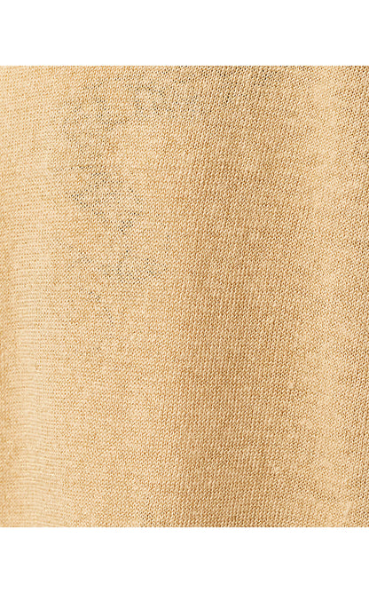 FARETTA CARDIGAN, WICKER TAN METALLIC