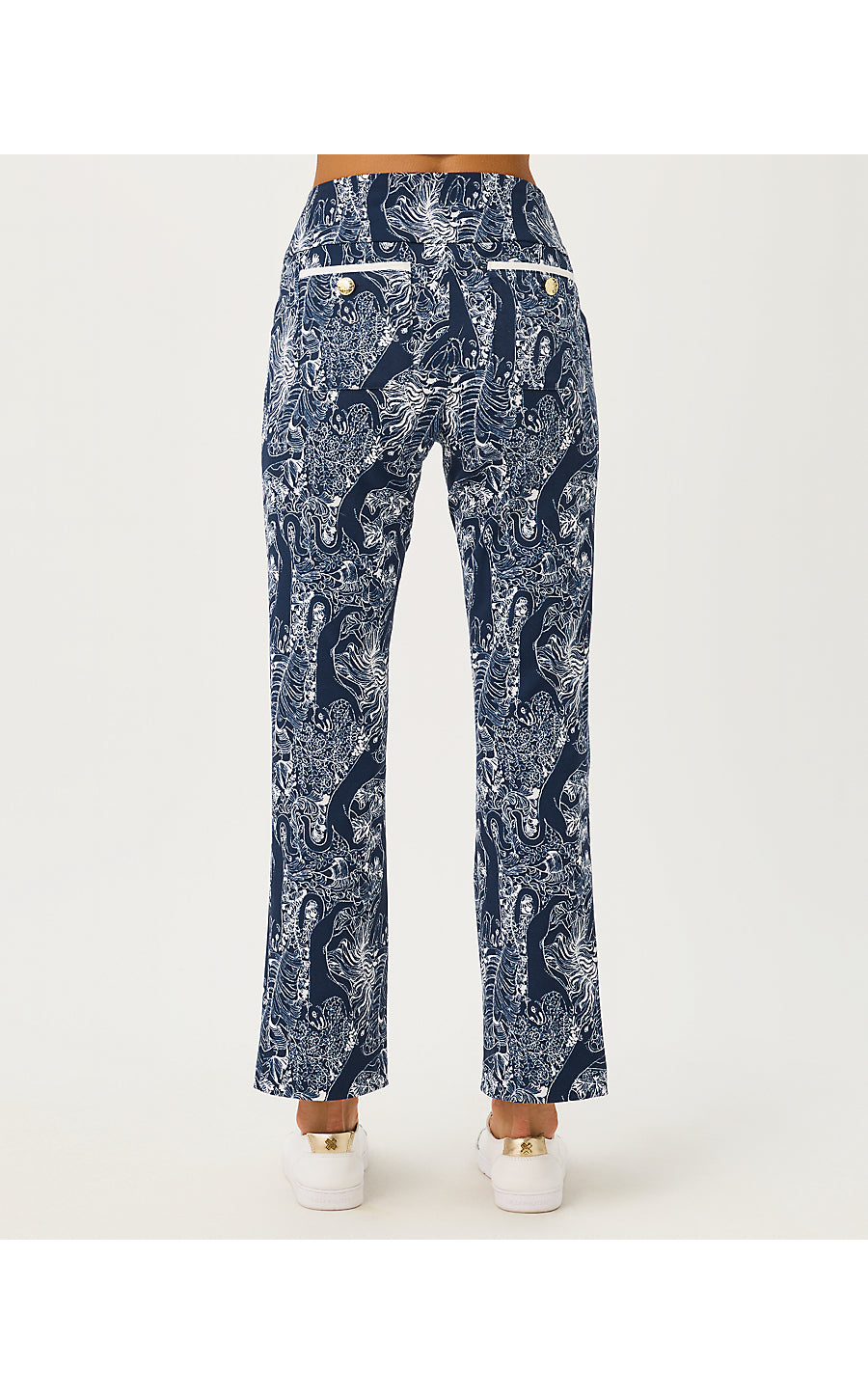 CORSO KICK FLARE PANT UPF 50+, LOW TIDE NAVY LIL PALM PROWL GOLF