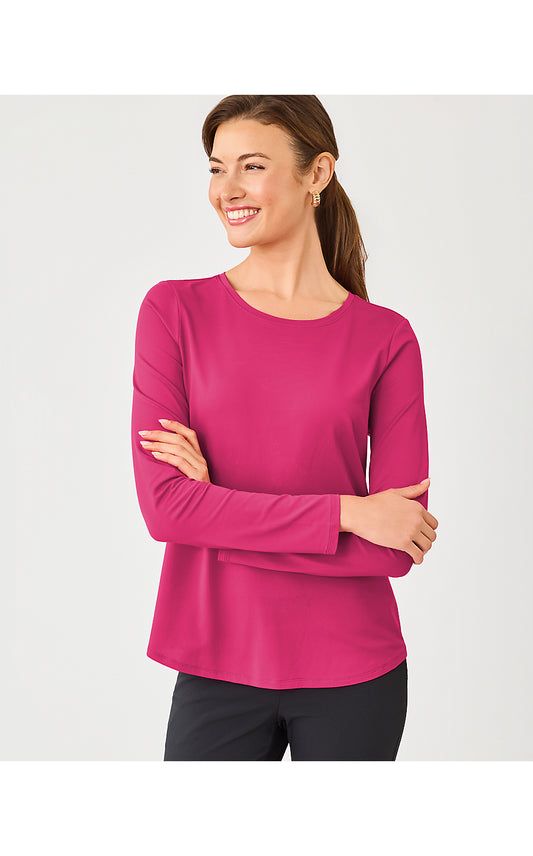 WESTLEY LONG SLEEVE ACTIVE TEE, BERRY BOUQUET