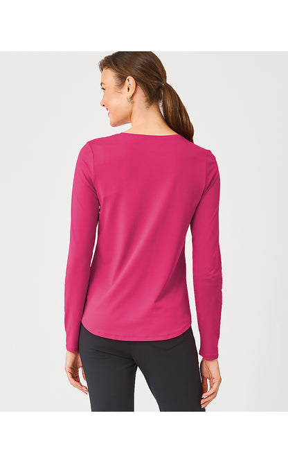WESTLEY LONG SLEEVE ACTIVE TEE, BERRY BOUQUET