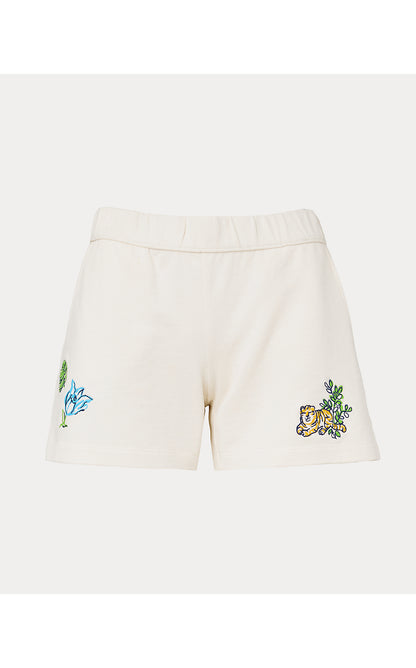 AUBRA 5" SHORT, MULTI TROPICAL EMBELLISHMENT