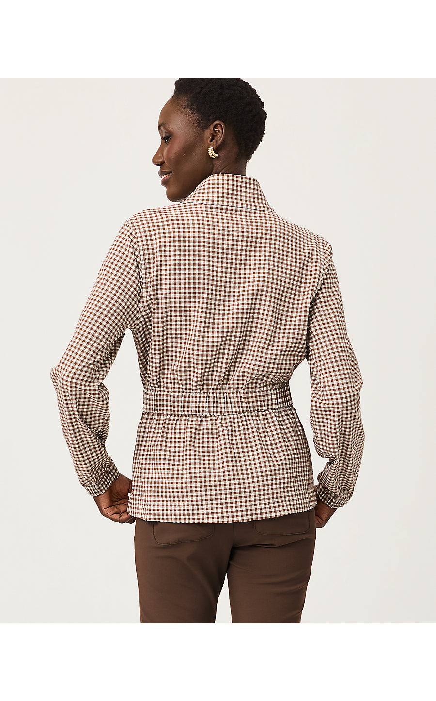 AINSLEY JACKET UPF 50+, COCO BEACH MINI PERFORMANCE GINGHAM