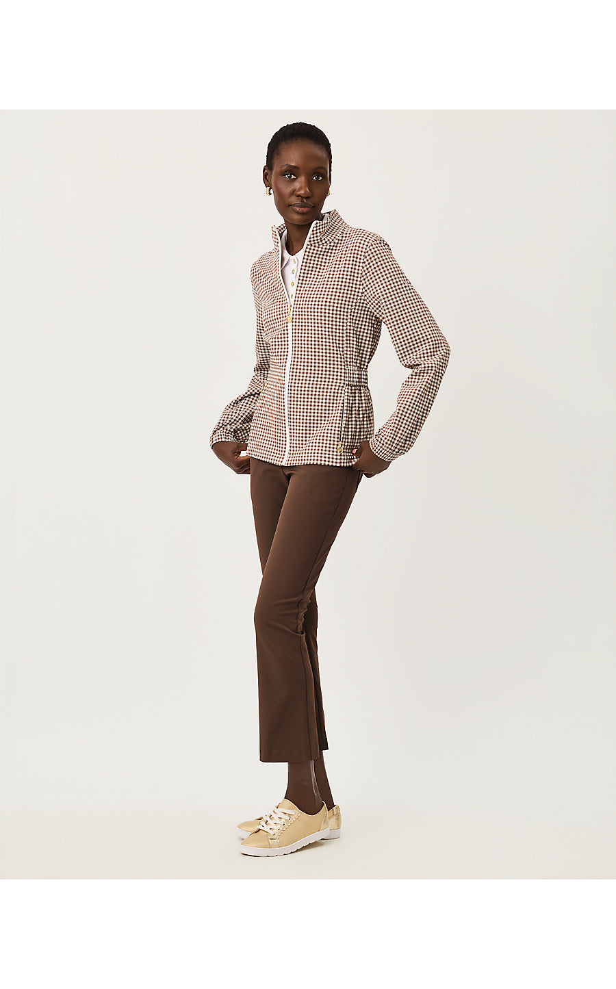 AINSLEY JACKET UPF 50+, COCO BEACH MINI PERFORMANCE GINGHAM