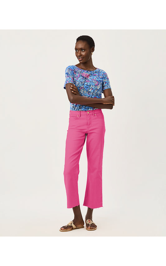 LINDESSA HIGH RISE CROP JEAN, PINK ASTER