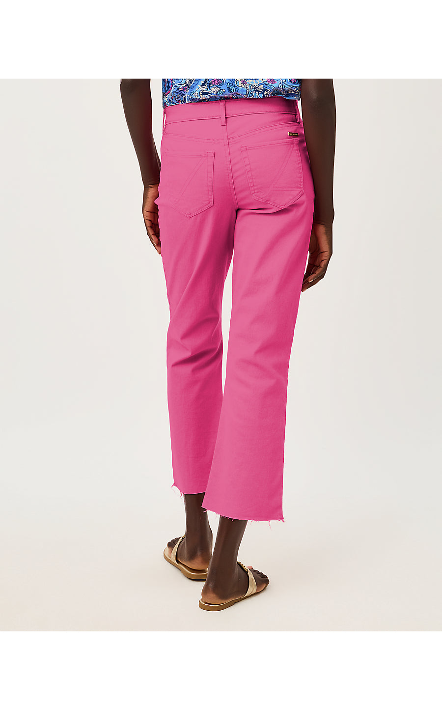 LINDESSA HIGH RISE CROP JEAN, PINK ASTER