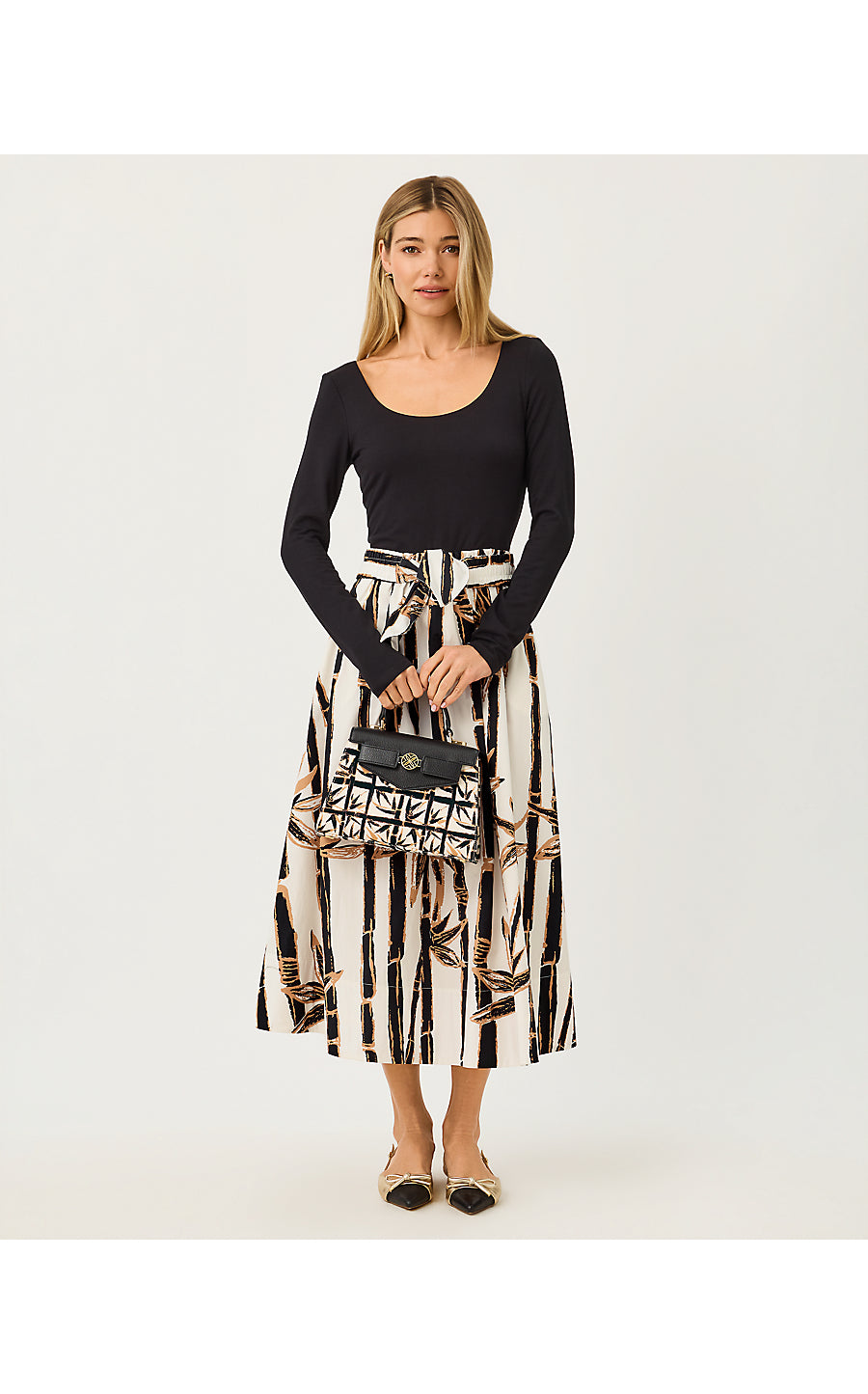 EVERETT MIDI DRESS, COCONUT BAMBOO BLISS